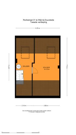 Plattegrond tweede verdieping